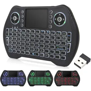 Backlit Mini Keyboard,2.4GHz  Mini Keyboard with Touchpad  Handheld Remote Control for PC, Raspberry Pi 2, Pad,  TV, Android TV Box