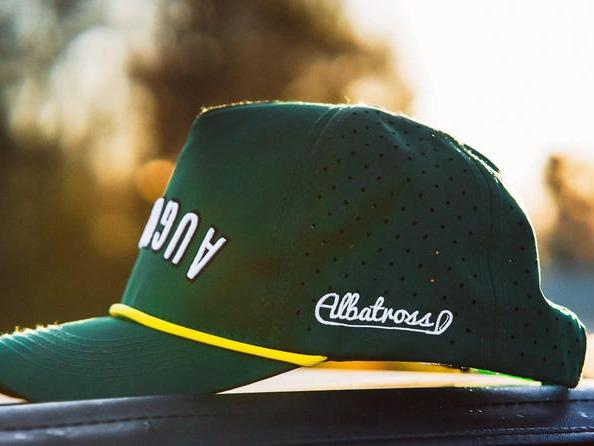 Albatross Augusta Hat - Green Duck Camo Venture Collection Adjustable Snapback with Personalized Leather Patch