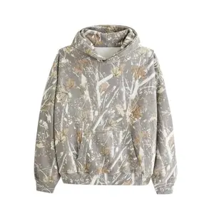 Unisex Camo Hoodie �C Oversized, Maple Leaf Print Tops Fit zip hoodie ziphoodies Vintage Polyester Womenswear parke mockneck sweatshirt