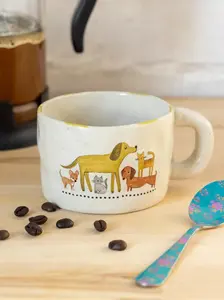 Stoneware Folk Mug - Pets