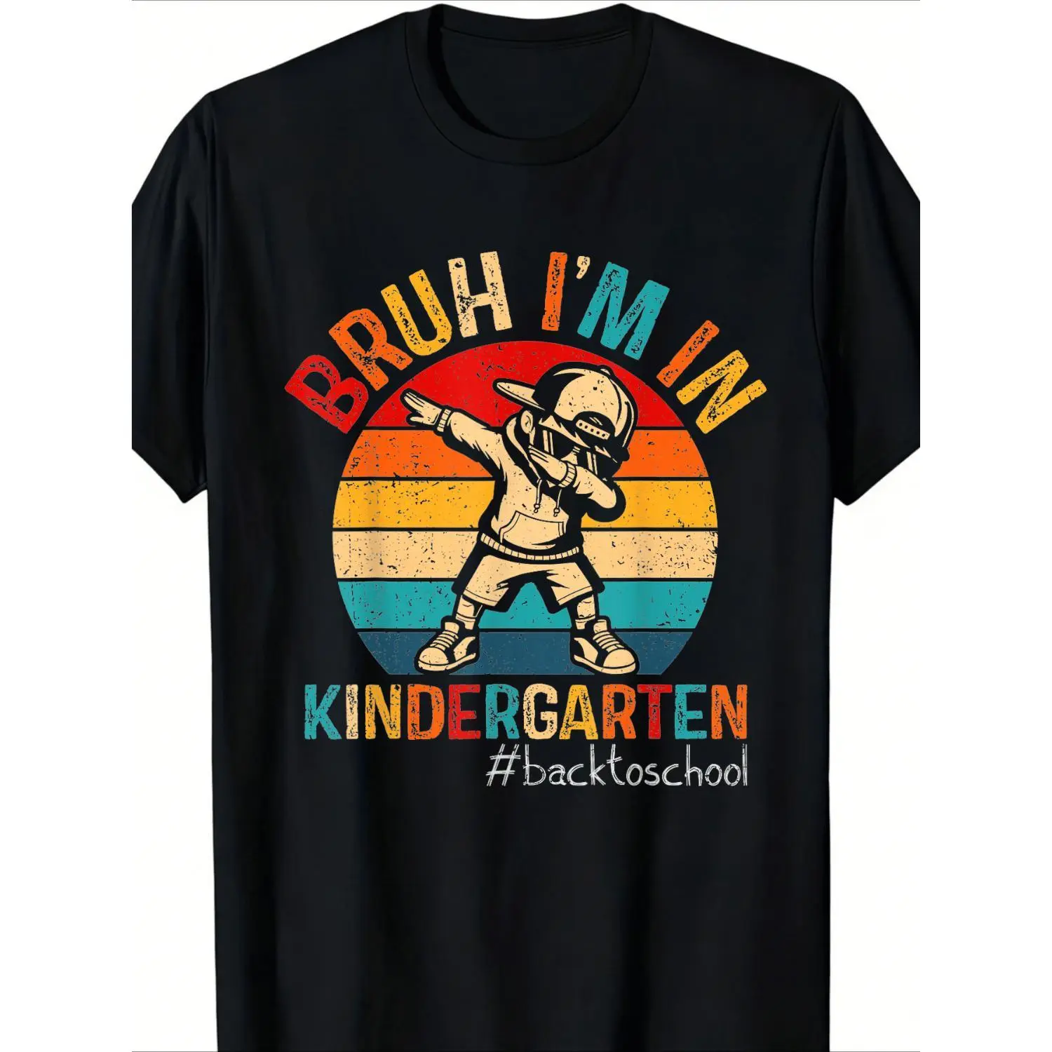 Bruh Im in Kindergarten Dabbing First Day of School T Shirt Kids Trendy Casual Comfortable Streetwear Summer Tee Crew Neck Short Sleeve Best Gift