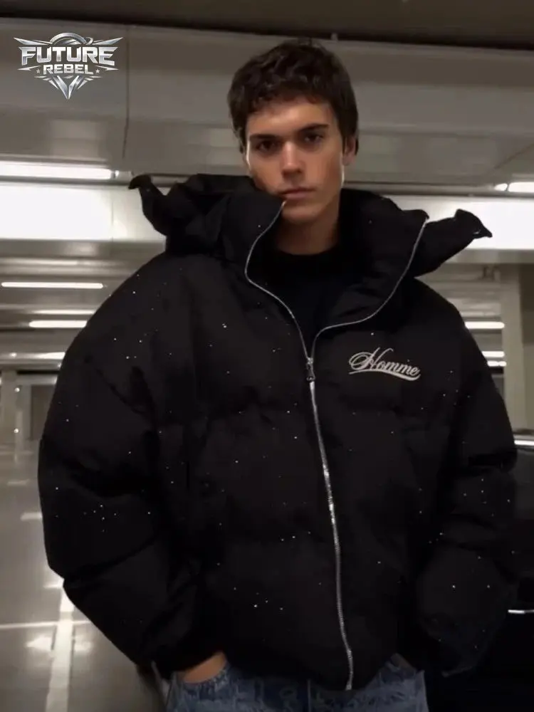 Midnight Rebel™ Puffer Jacket — Urban Noir Streetwear Edition