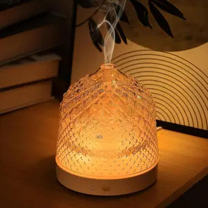 200ML Glass Essential Oil Diffuser - Ultrasonic, 7 Color Lights & Auto Shut-Off, for Home, Office & Yoga