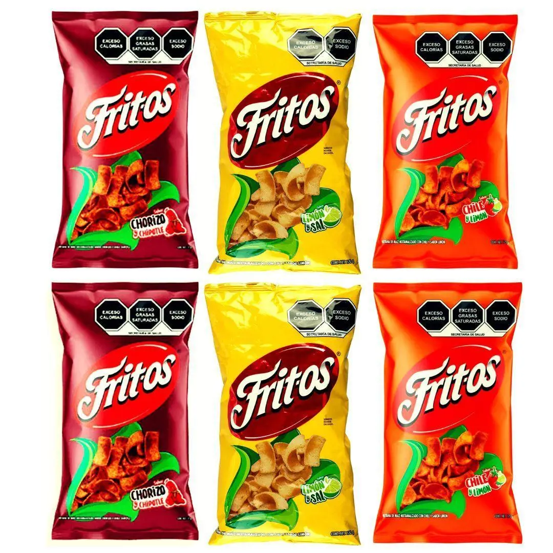Fritos, Sabritas Chips, 6 Small Bags - Traditional Mexican Chips, Mixed Flavors, Spicy, Citrus Snack Crispy