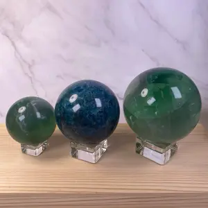 CRYSTALS 444 U - Clear Acrylic Crystal Sphere Stand - Three Size Variants