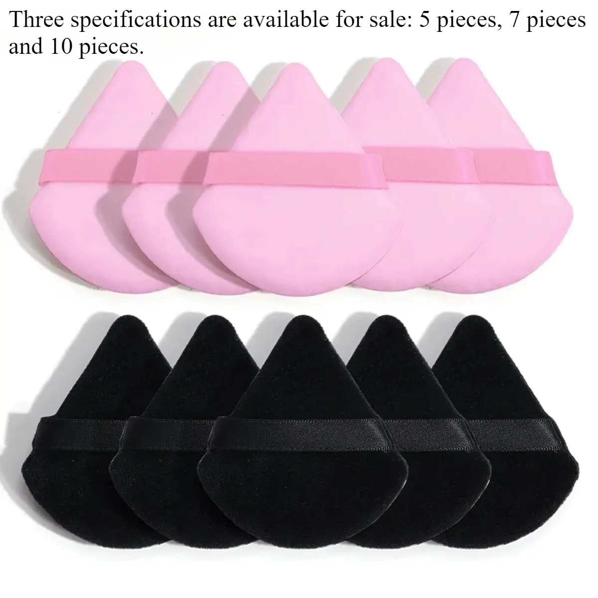 5/710Pcs Triangle Powder Puff Wet Dry Use for Loose Powder Liquid Cosmetic Soft Plush Makeup Foundation New Trending Beauty Puff Makeup Puffs