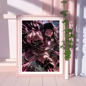 5D DIY Full Drill Diamond Painting - Diamond Painting Kit Battle Girl Mosaic Canvas DIY Wall Art, Home Wall Decor