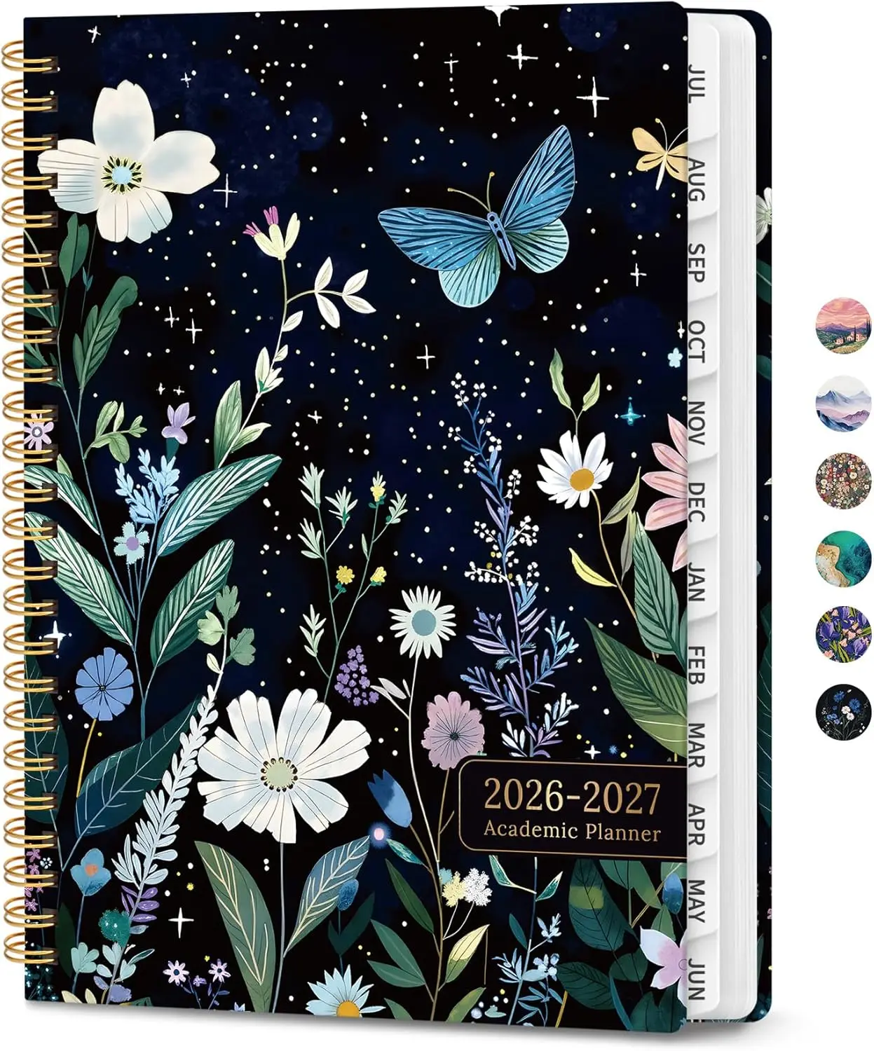 Planner 2026-2027, Monthly and Weekly Academic Planner July 2026 - June 2027, Hardcover Student Teacher Planning Agenda Calendar Book with Tabs, Perfect for Office School Supplies, A5 (6.3" x 8.5") - Celestial