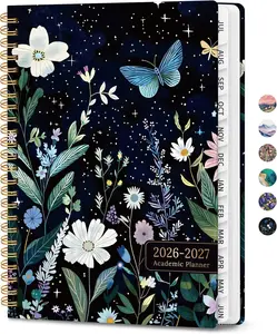 Planner 2026-2027, Monthly and Weekly Academic Planner July 2026 - June 2027, Hardcover Student Teacher Planning Agenda Calendar Book with Tabs, Perfect for Office School Supplies, A5 (6.3" x 8.5") - Celestial