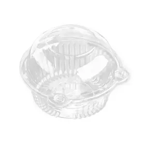 Disposable Transparent Plastic Single Cupcake Holders with Lids - 50 Pcs White Bakeware Muffin Cases, Bulk Individual Containers for Cupcakes, Baking Accessories