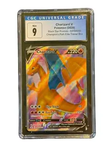 Graded Pokemon TCG CGC 9 Charizard V Promo Card - Champions Path #SWSH050