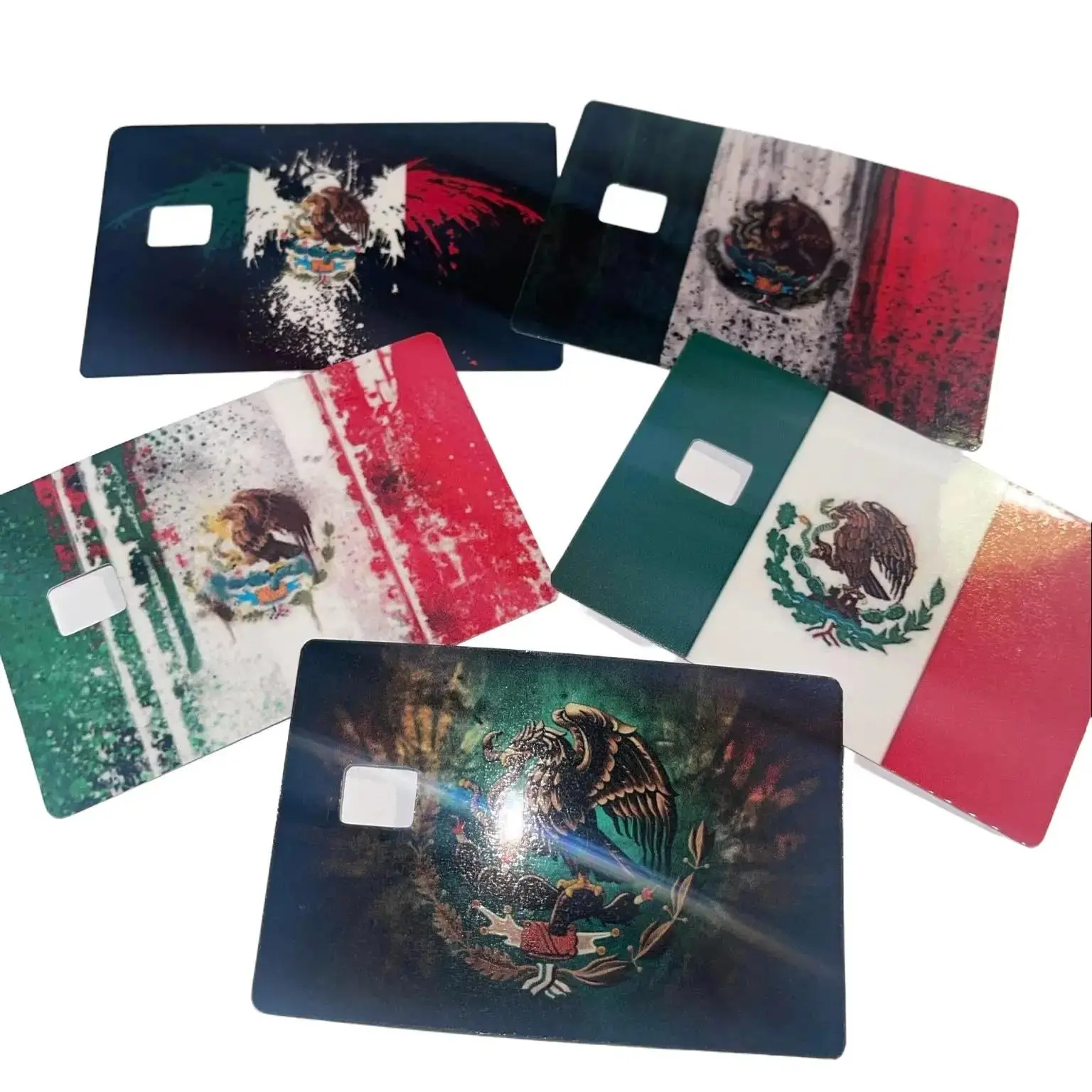 Mexico flag skin for debit/ credit card small chip Mexico flag skin for debit/ credit card small chip