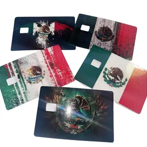 Mexico flag skin for debit/ credit card small chip