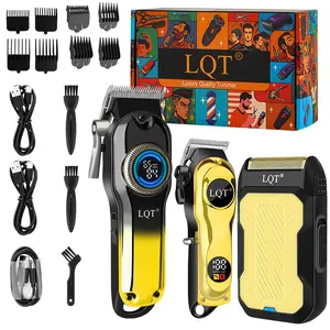 Hair Clipper, Trimmer, Beard Shaver Kit for Men Professional Barber Set for Hair and Beard Cutting Zero Gap Trimmer, Rechargeable Bald Fade Clippers with LED Display