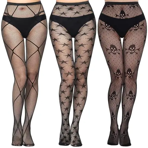 Black Skull Stripe 3 Pairs 3 Styles