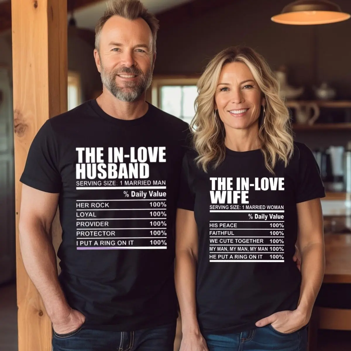 The In Love Husband The In Love Wife Shirt, Matching Gift For Couples T Shirts, Funny Gift For Him Her, Wifey Hubby Tshirt, Christmas Ideas, Unisex Short Sleeve Tee Shirt