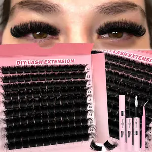 Mixed Length Individual False Eyelashes, 10 Rows 60D/80D/100D/120D/160D/200D False Eyelashes, Volume Individual Lash, Professional Eye Makeup Accessories for Women, Cosmetic, Eyelash Extensions