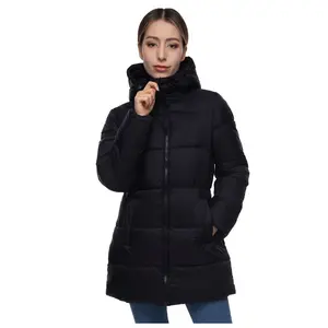 Rokka&Rolla Women's Long Coat Puffer Jacket-Black, size Medium