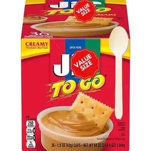 Jif To Go Creamy Peanut Butter Cups Value Size 36 Individual Cups Bulk Snack Protein Rich Heart Healthy Fats Vitamins Minerals Fiber Boost For Back To School And Outdoor Activities
