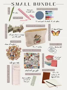 Bibliophile Small Reading and Book Bundle : 13 Items blind book book accessories book bundles