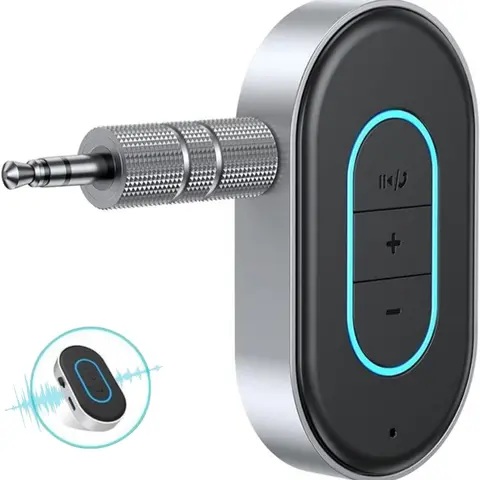 VANOTOM Bluetooth 5.3 Receiver - 3.5mm Aux Audio Adapter, USB-C Port, USB Charging, 16 Hours Long Lasting Battery, Dual Connection, Auto Connection, Plug-and-Play, Button Control, Hands-Free Calls for Non-Bluetooth Devices, Car Stereos