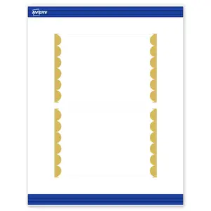 Avery Printable Rectangle Postcards, Gold Edge Dots, 4" x 6", Matte White Rectangle Postcards, Laser/Inkjet, 20ct, Great for Postcards