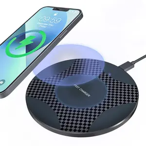 Wireless Charger Pad Stand, Desktop Ultra-thin Mobile Phone Charging Station for iPhone 15 14 13 12 11 Samsung Xiaomi, Valentine's Day Gift