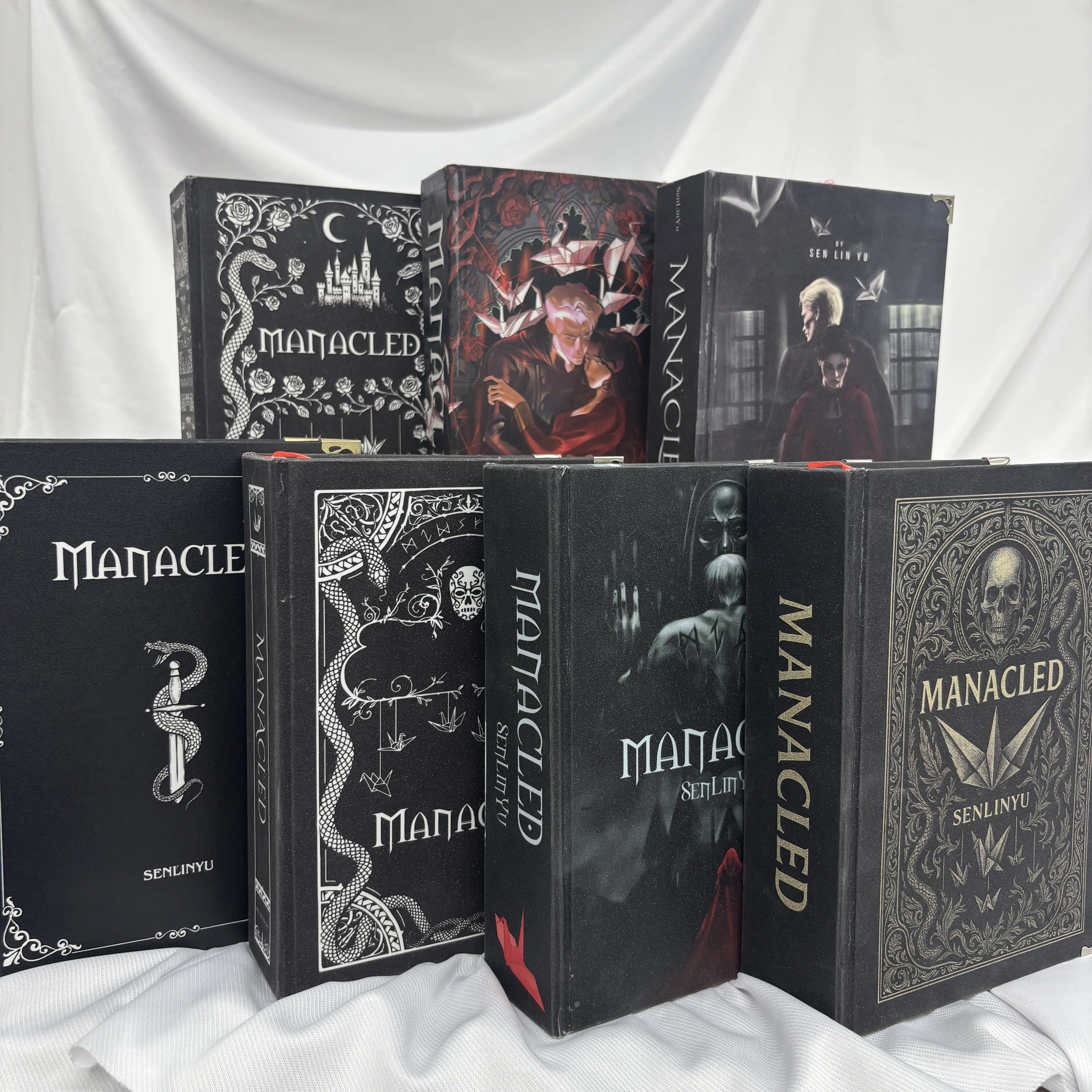 Manacled by SenLinYu Hardcover 3-in-1 Collector Edition | Dramione Fanfiction Book with 7 Exclusive Cover Designs & Free Bookmark