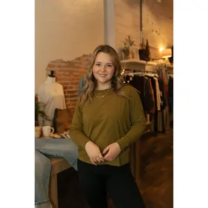 Boxy Tee, Green *final sale