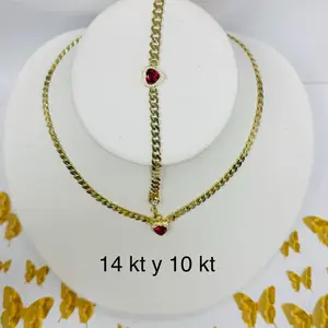 Oro 10 k y 14 k con corazones diferentes modelos