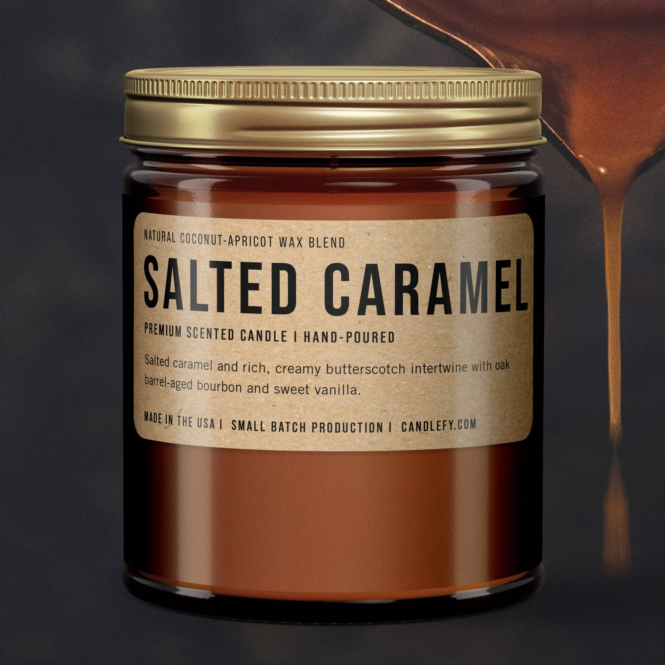 Salted Caramel Scented Cozy Candle