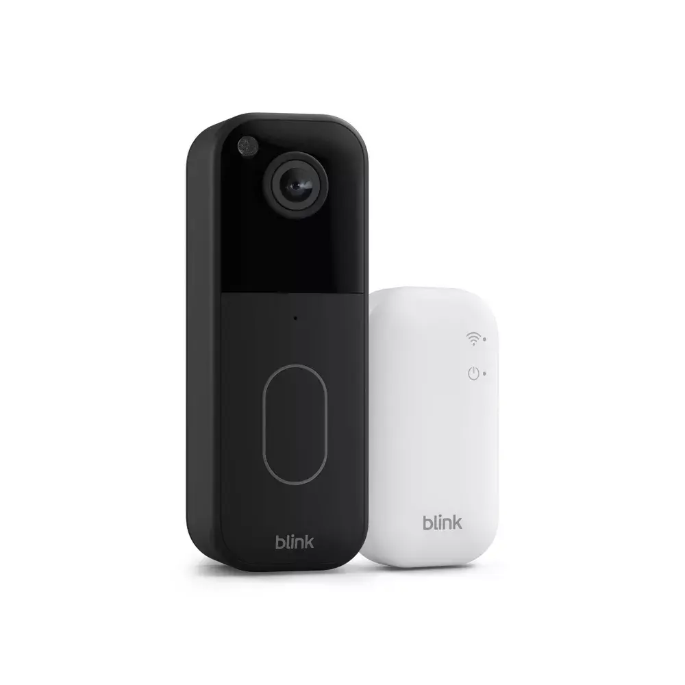 Blink Video Doorbell System with Head-to-Toe HD View Two-Year Battery Life & Simple Setup Sync Module Core included - Black