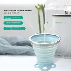 270ML Portable Silicone Collapsible Cup, Telescopic Folding Water Cup with Lid, Shatterproof & Durable Travel Mug, High-Temperature Resistant Mouthwash Cup, Lightweight Outdoor Gear, Portable Tumbler Cup