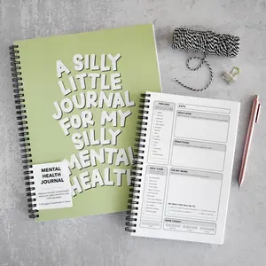 Silly Little Mental Health Journal - Daily Self Care Journal with Check-Ins, Resources, and Coloring