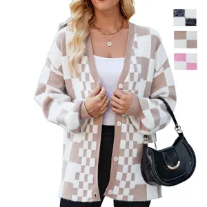 JUNBAOSS Cardigan Sweaters for Women, Women's Long Sleeve Oversized Open Front Cardigan Button Down Ribbed Loose Knit Outerwear