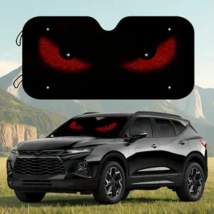 Car Front Windshield Sunshade, Cartoon Big Eyes Design, Universal Summer Car Interior, Heat Reflective Sun Protection Panel, Car Window Shades, Car Accessories
