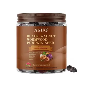 ASUO Raspberry flavor Wormwood Black Walnut Cloves Gummy candies - Boost Metabolism & Enhance Energy | Contains Black Walnut, Garlic, Wormwood, and More | 60 gummies (1-month supply)