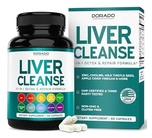 Liver Cleanse Support with 27-in-1 Formula - Milk Thistle, Dandelion Root, Turmeric, Artichoke Extract & More - Liver Support Supplement - 3rd Party Tested & Vegan Safe (60 Count) Fitness Healthy