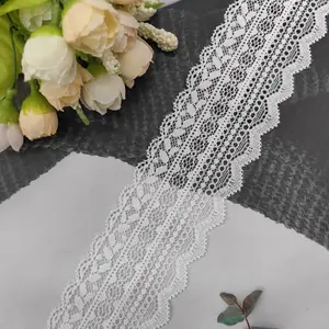 Soft Elastic Lace Trim, Breathable Fabric, Decorative Element, Lace Embellishment for Clothing, Apparel Accessories, Home Decor, Hats, Gloves, Curtains, Toys