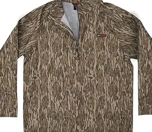 Mossy Oak Men's Hunting Shirts Lightweight Camo Tibbee Tech Stretch Quarter Zip 2 6MJ