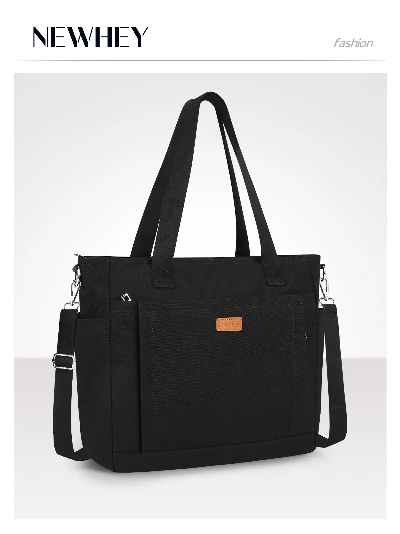 Women's Canvas Shoulder Bag with Zipper and Compartments, Large Waterproof Casual Crossbody Backpack for University Work Beach, Zipper Crossbody Tote, Canvas Crossbody Bags