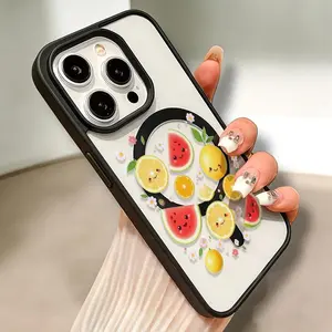 Phone cases magnetic-friendly soft edge clear casing, compatible with iPhone 15 pro max case, 11,12,13,14,16, hybrid anti-slip protector