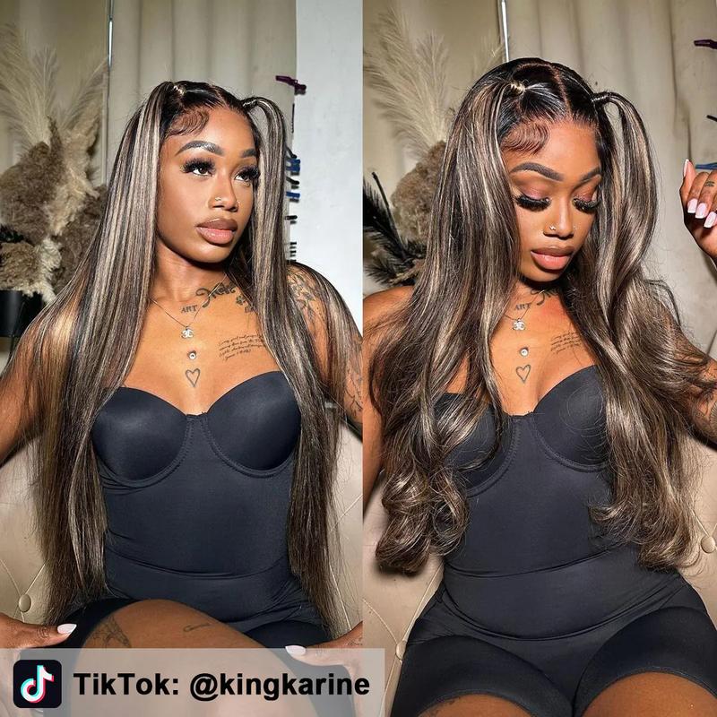 Tinashe Balayage Human Hair Highlight Honey Blonde  6x5 Pre-Cut Lace Pre-Bleached Knots Ready To Go Glueless Wig Pre-everything #dealsforyoudays