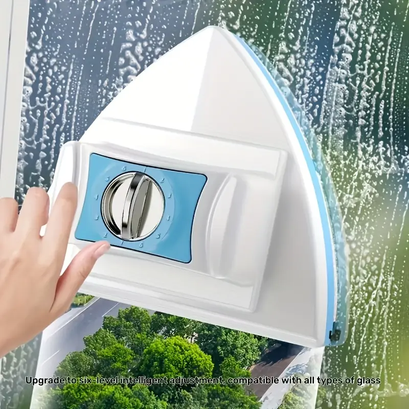 Of Household Double-Sided Magnetic Glass WiperApplicable Glass Thickness: Suitable for Single-layer And Double-layer Glass with A Thickness Of 5-25mm.Material & Functions: Made Of ABS Material, This Multi-functional Glass Wiper Has A Built-