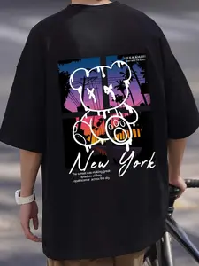 [TEA-SHOP] Soft Crew Neck T-Shirt for Men Gift for Him - Breathable, Slight Stretch, Regular Fit, Trendy American Fashion,Full sizes Full colors, Stylish Streetwear.