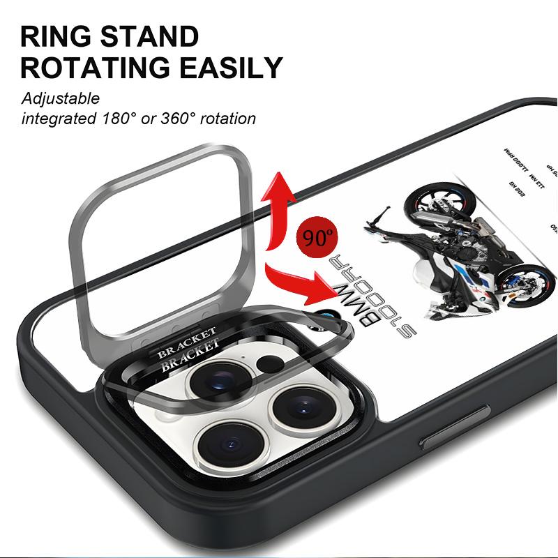 Racing Bike Phone Case, Edgy Motorcycle Aesthetic For Samsung iphone 17/AIR 16 15 14 13 12 11 PRO PLUS MAX COOL Fashionable Tough Magnetic Durable Metal lens frame Film Bracket Stand Gift Full Protection Camera Holder Phone Cases Cover 11X-L1104