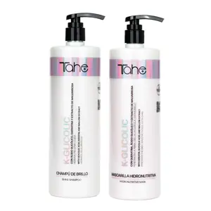 Tahe K-Glicolic Big Kit - Shampoo 1000ml + Mask 1000ml With Glycolic Acid And Keratin for Shine and Hydration