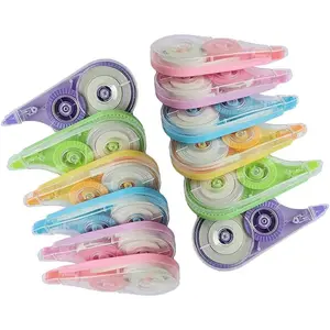 Correction Tape with Dispenser 12-Count Pack 39.4ft Easy Use Roller Applicator Instant Dry Fast Clean Tear-Resistant Smooth Precise Correction Tape for School Office Home