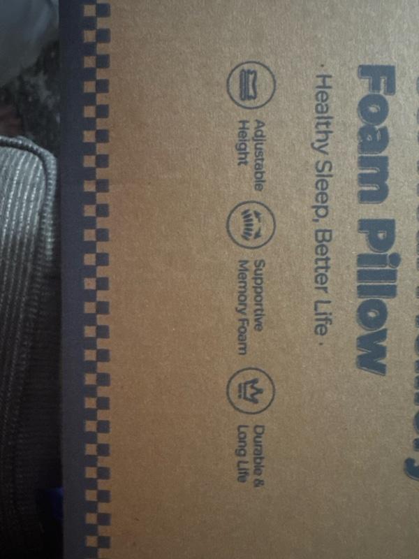 Cervical memory foam pillow