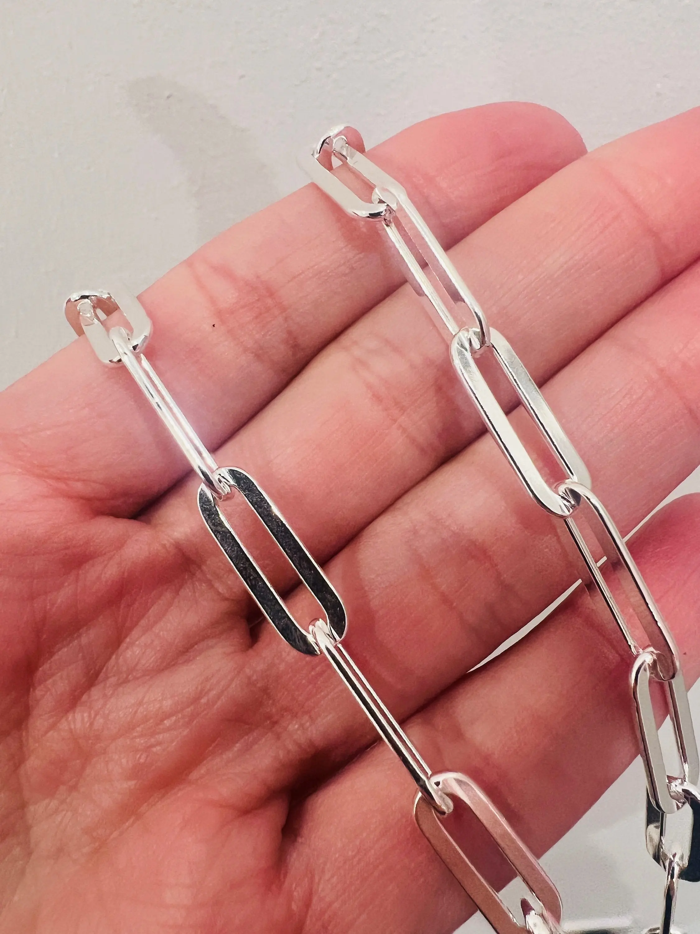 Sterling Silver Paperclip Necklace | Bold Everyday Chain